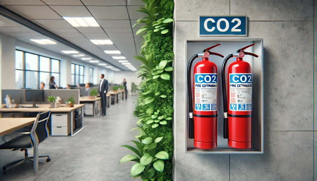 Bình cứu hoả CO2 chứa khí carbon dioxide, được sử dụng rộng rãi để dập tắt các đám cháy do điện và các chất lỏng dễ cháy.